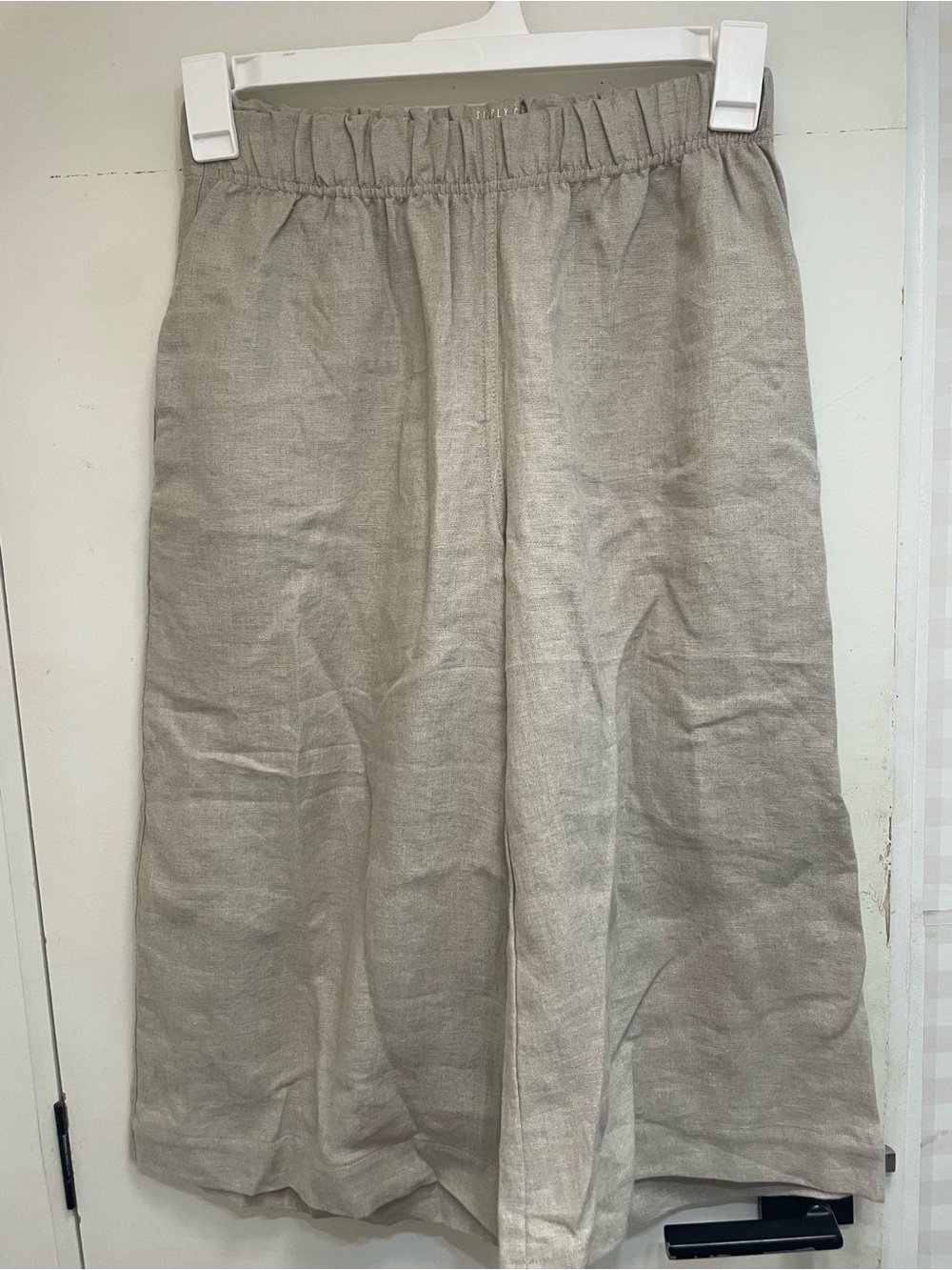 Simply Grey Life cropped wide leg linen pants - Picture 2 of 8